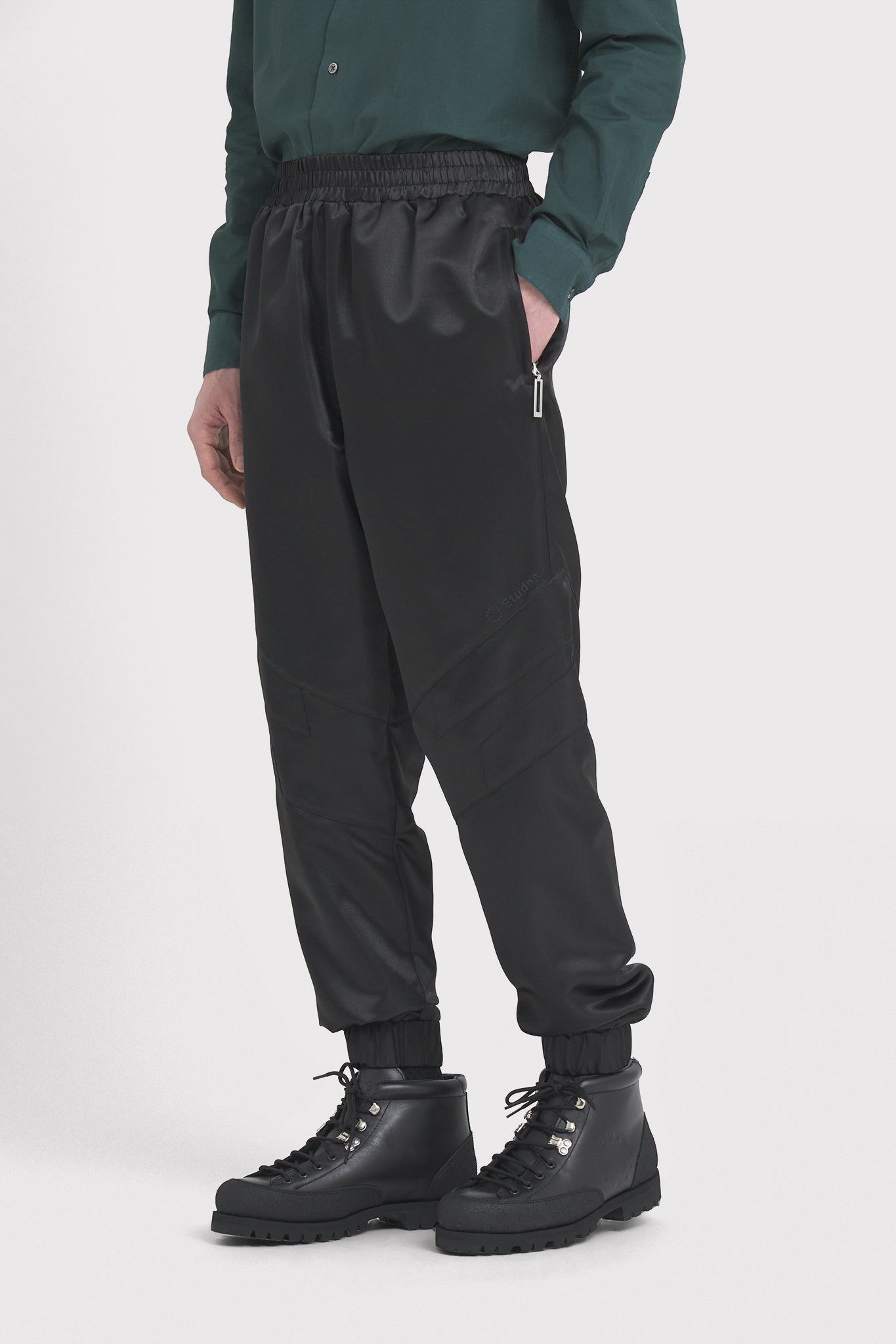 ÉTUDES TOUR SATIN BLACK TROUSERS 4