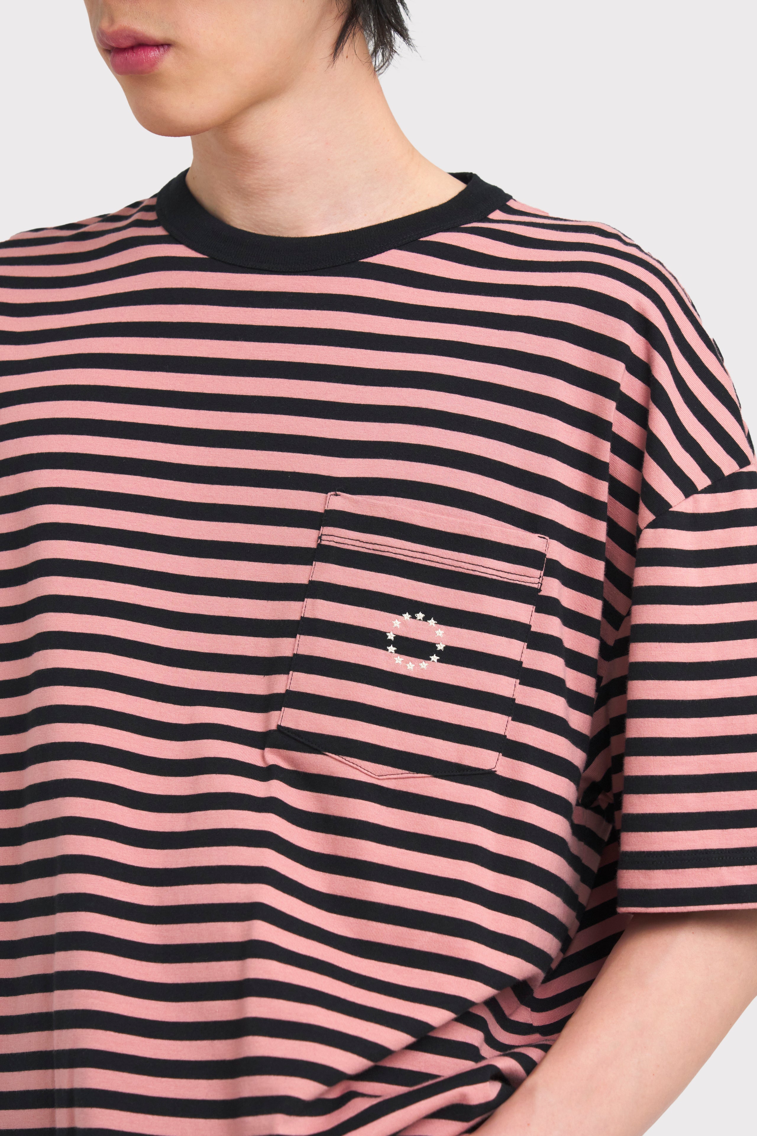 ÉTUDES TRAFFIC PINK BLACK STRIPED T-SHIRTS 4