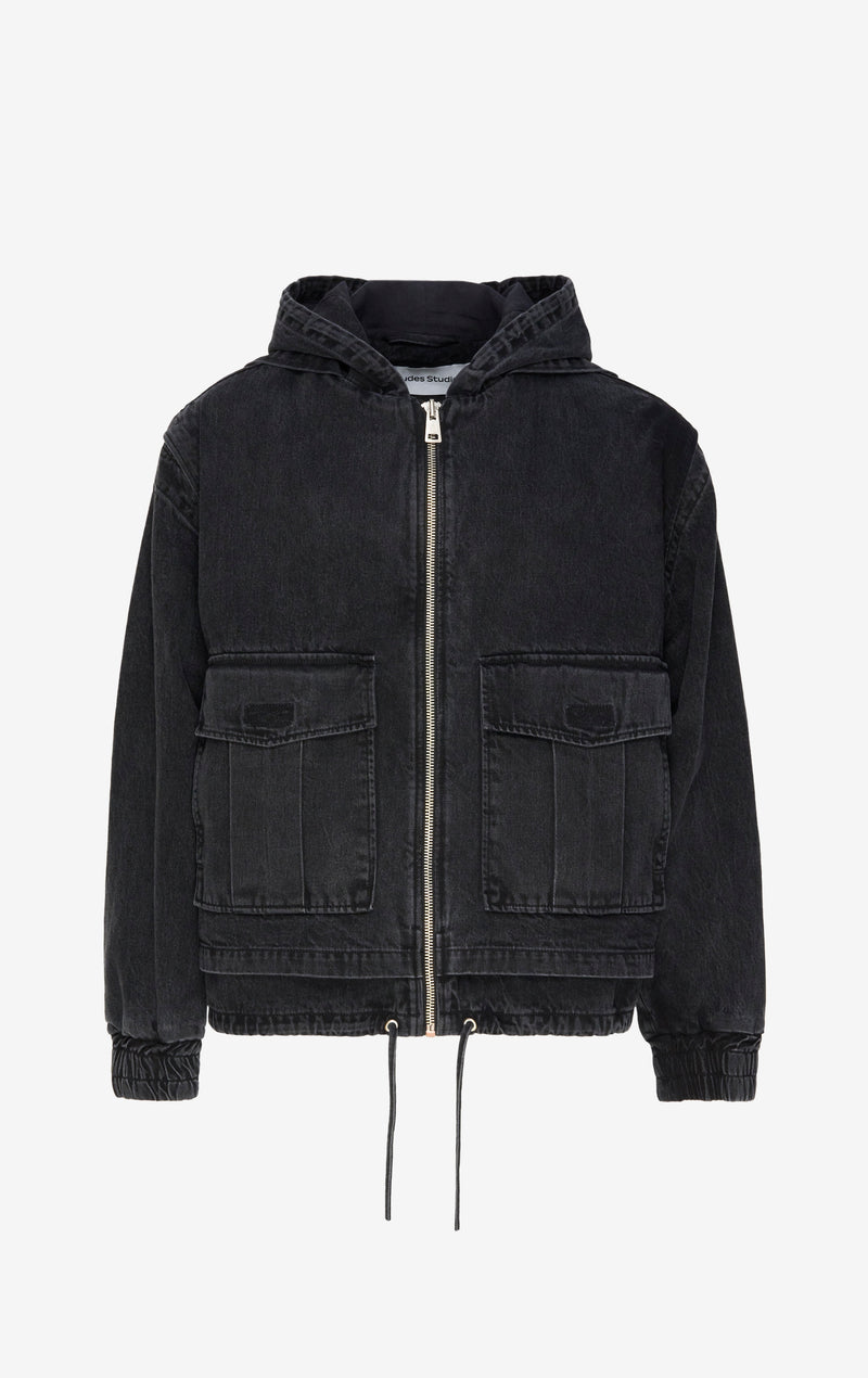 ETUDES STUDIO HOODIE DENIM JACKET BLACK 1