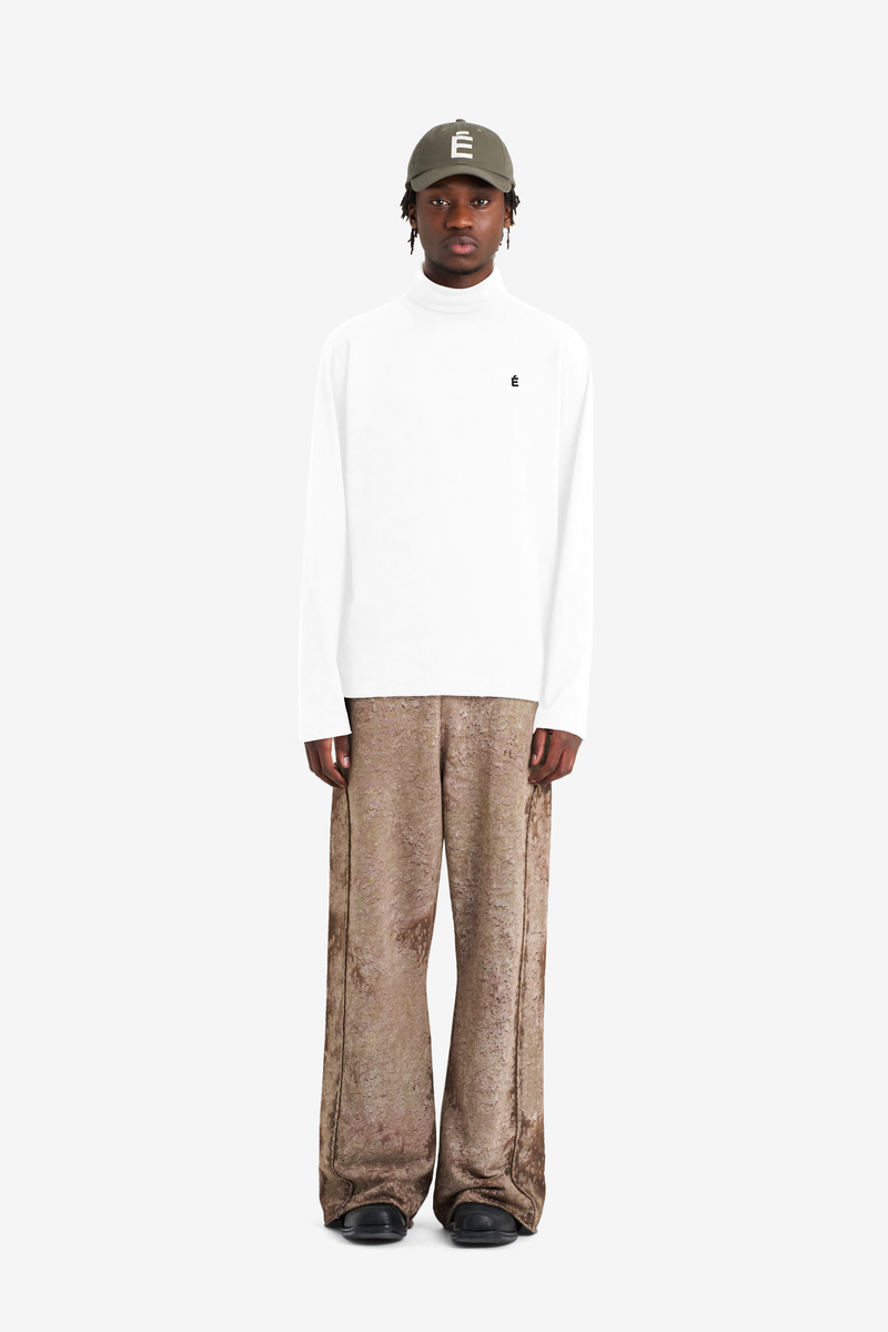 TURTLE NECK TEE SHIRT É WHITE BLANC 2