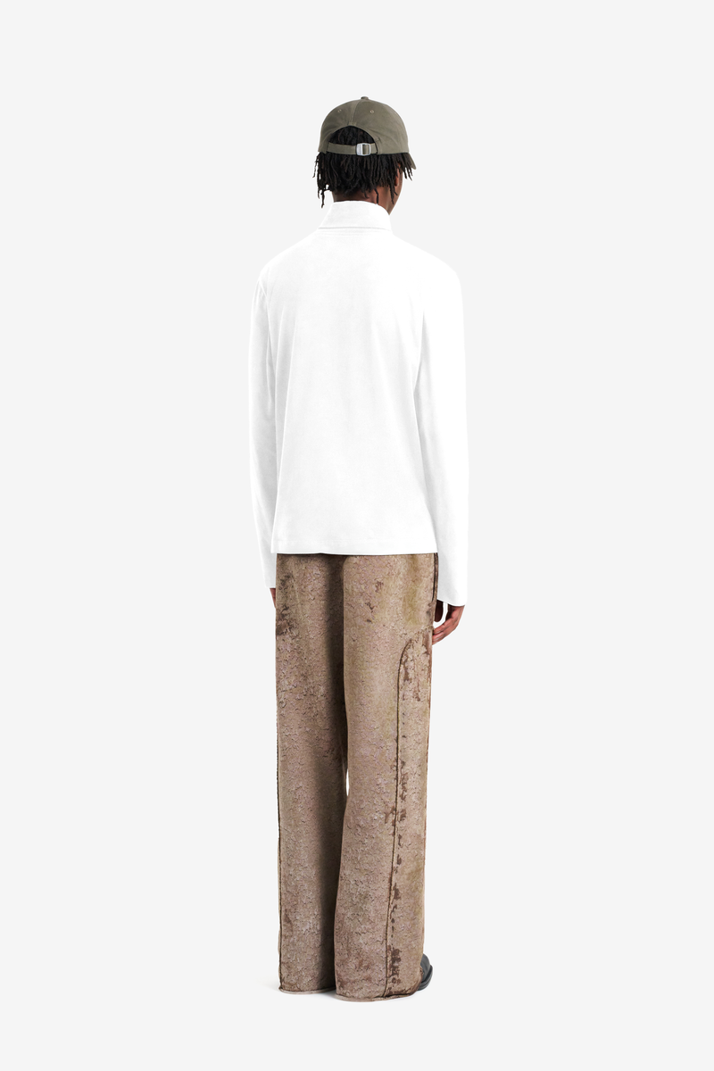 TURTLE NECK TEE SHIRT É WHITE BLANC 3