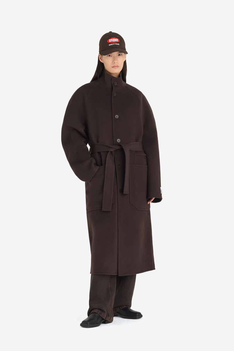 HEAVY WOOL COAT DK BROWN 5
