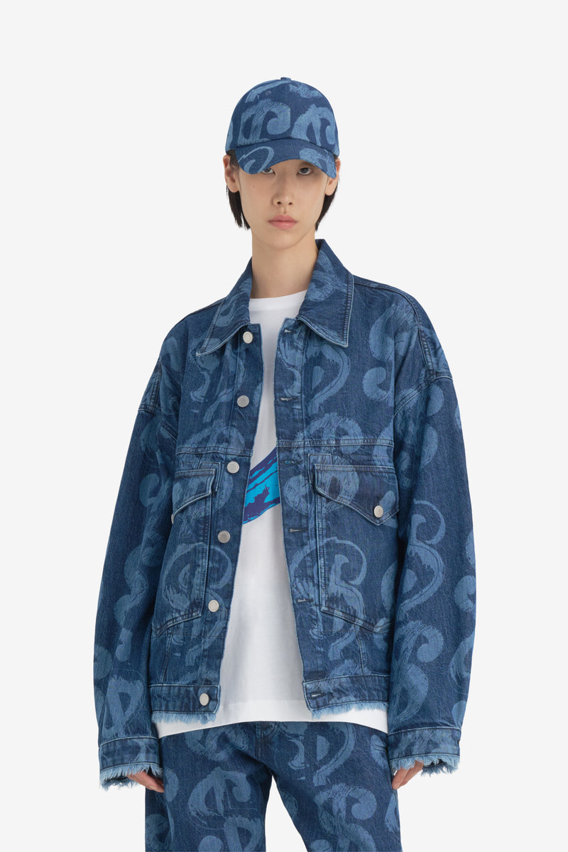 LOOSE DENIM JACKET ANDY WARHOL BLUE 4
