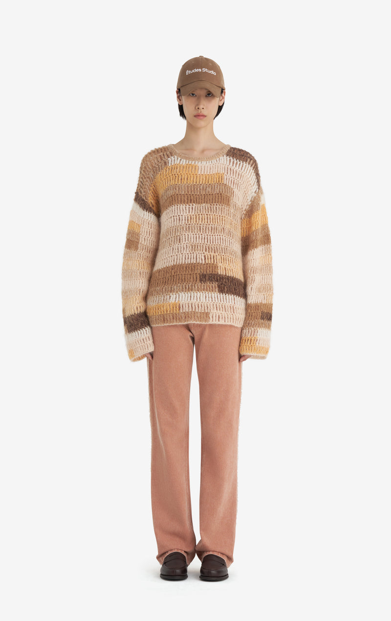 CROCHET ROUNDNECK T1 / BROWN