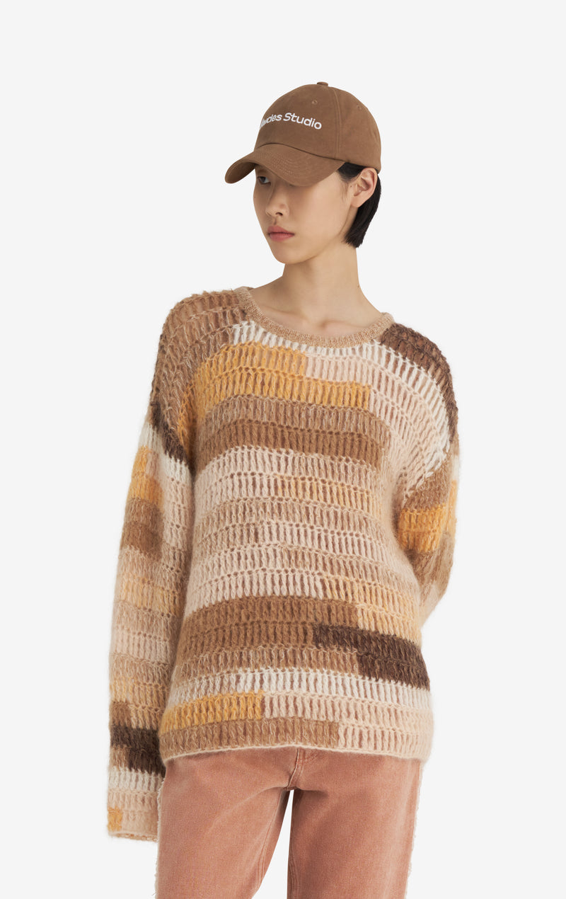 CROCHET ROUNDNECK T1 / BROWN