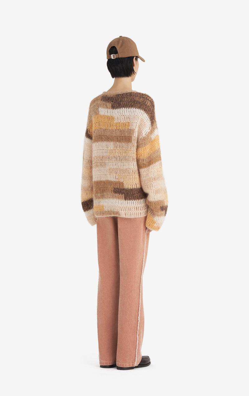 CROCHET ROUNDNECK T1 / BROWN