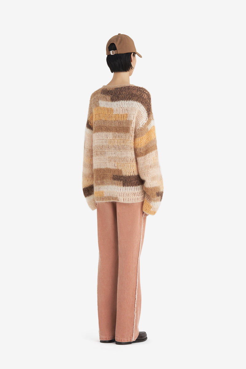 CROCHET ROUNDNECK BROWN 8