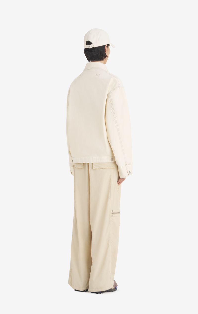 VESTE ZIPPÉE BOXY 42 / BLANC CASSÉ