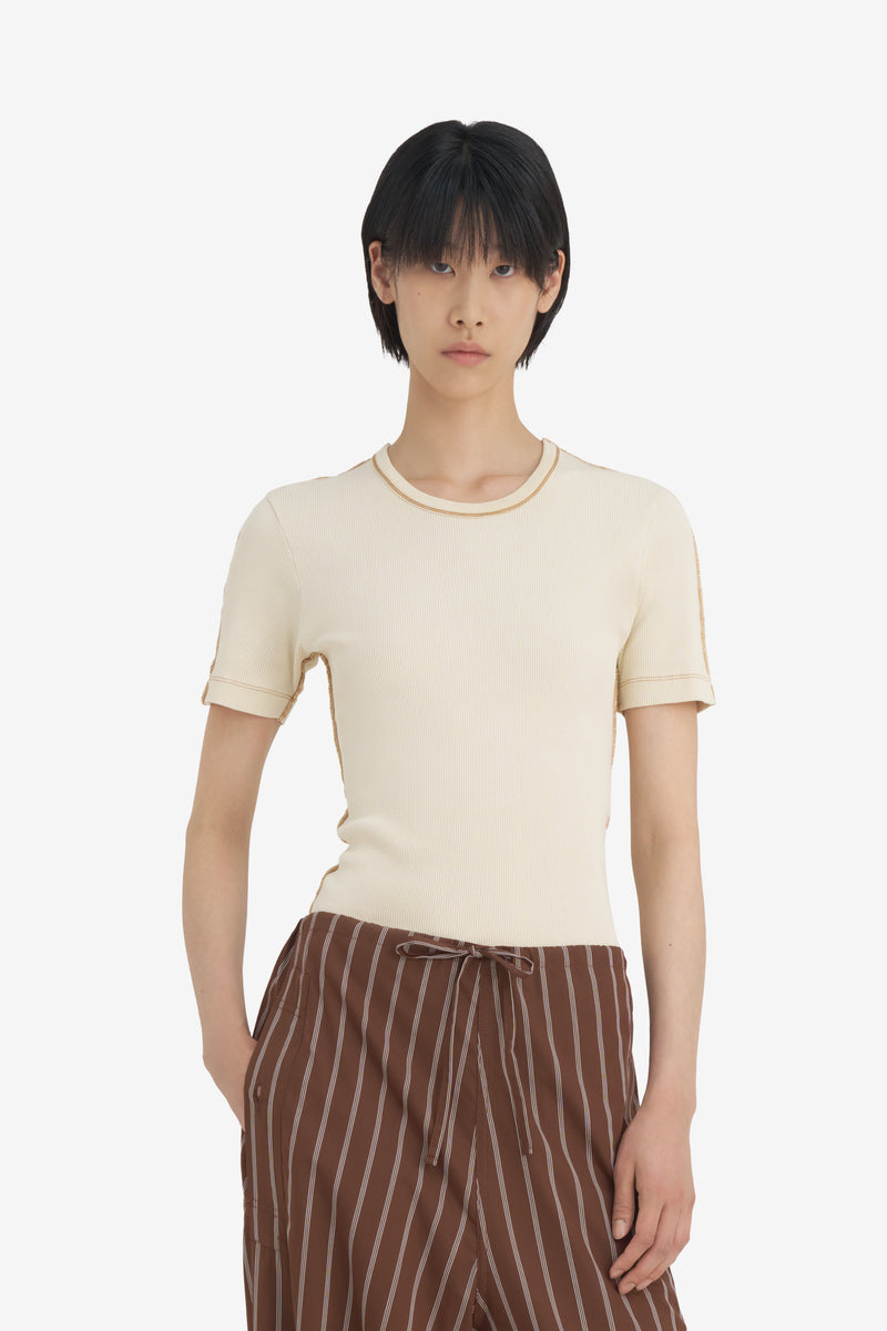 CASUAL PANT STRIPED MARRON NSP 7