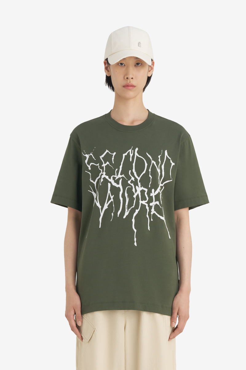 REGULAR T-SHIRT NATURE DK GREEN 3