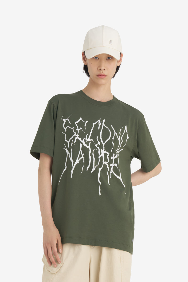 REGULAR T-SHIRT NATURE DK GREEN 2