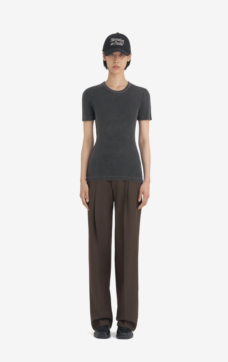 RIB TEE SHIRT WASH XXS / BLACK