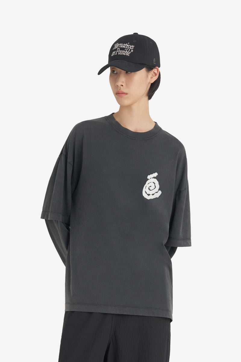 DOUBLE SLEEVE T-SHIRT SPIRAL BLACK 4