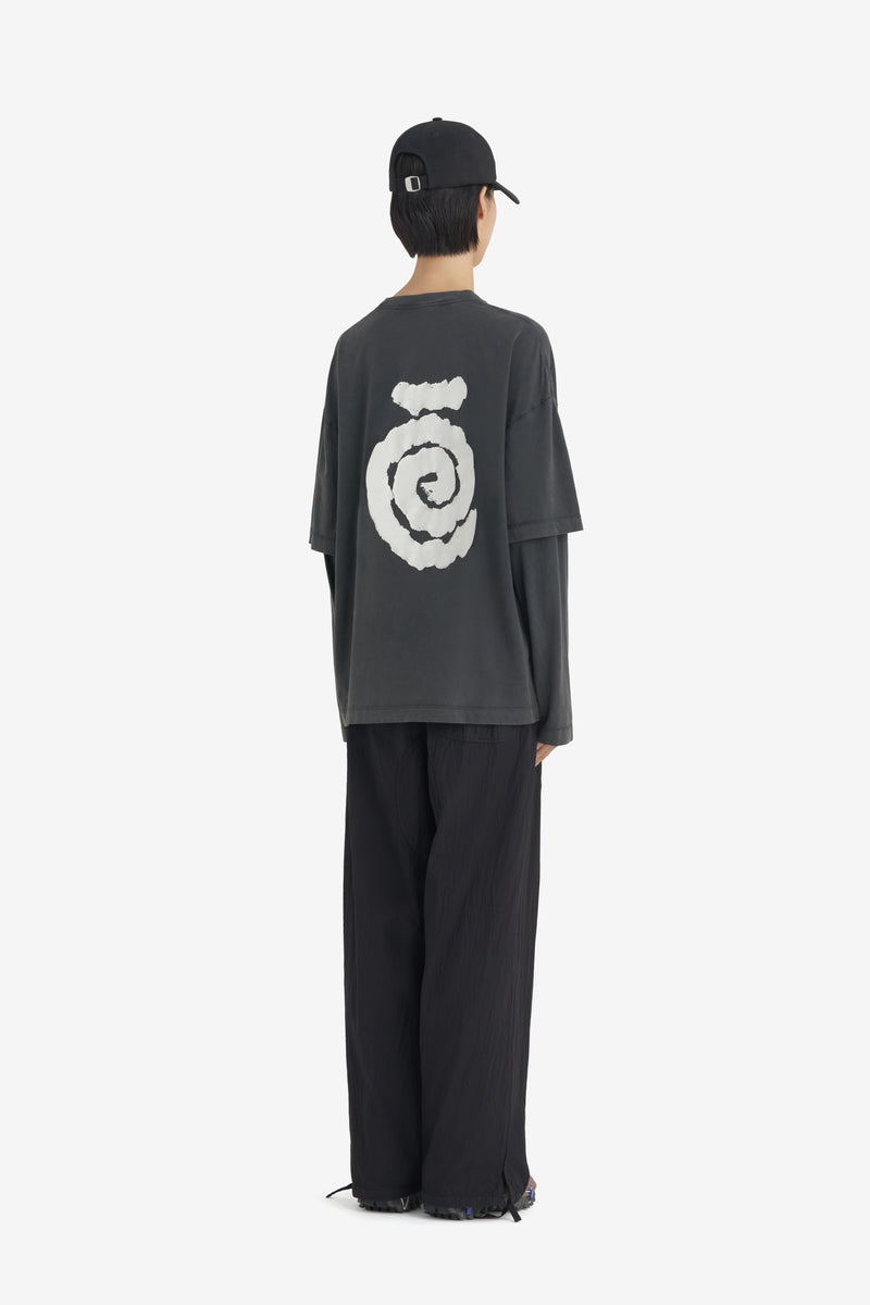 DOUBLE SLEEVE T-SHIRT SPIRAL BLACK 8