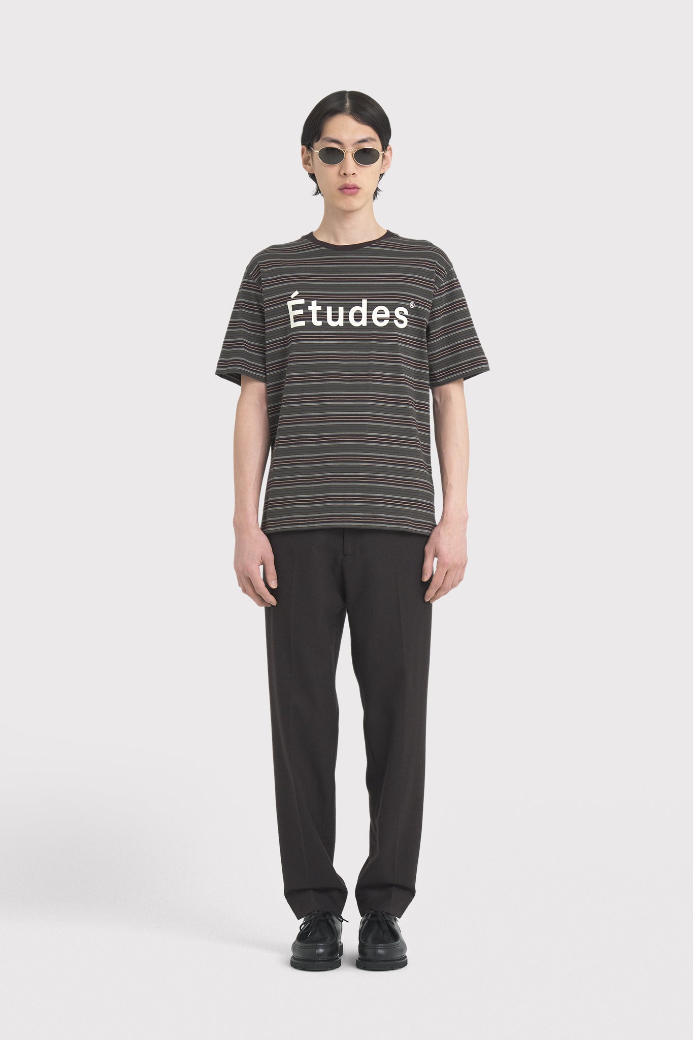 ÉTUDES WONDER ETUDES BROWN STRIPED T-SHIRTS 1