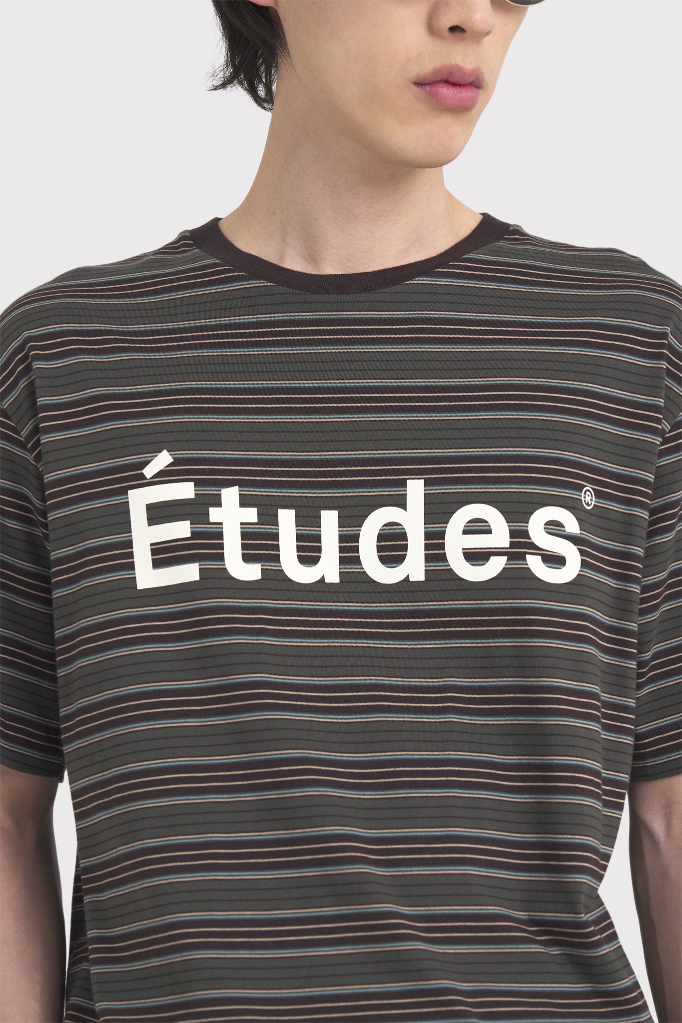 ÉTUDES WONDER ETUDES BROWN STRIPED T-SHIRTS 4
