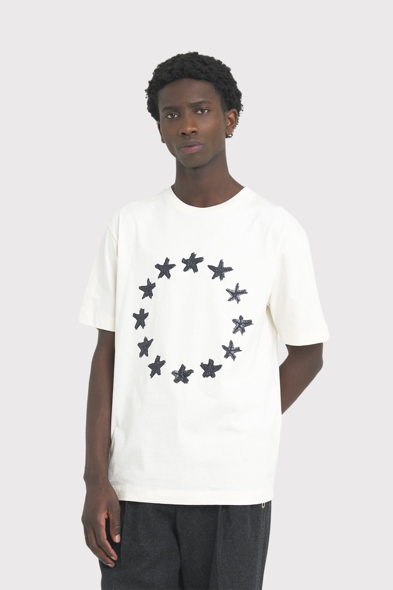 ÉTUDES WONDER PAINTED STARS OFFWHITE T-SHIRTS 3