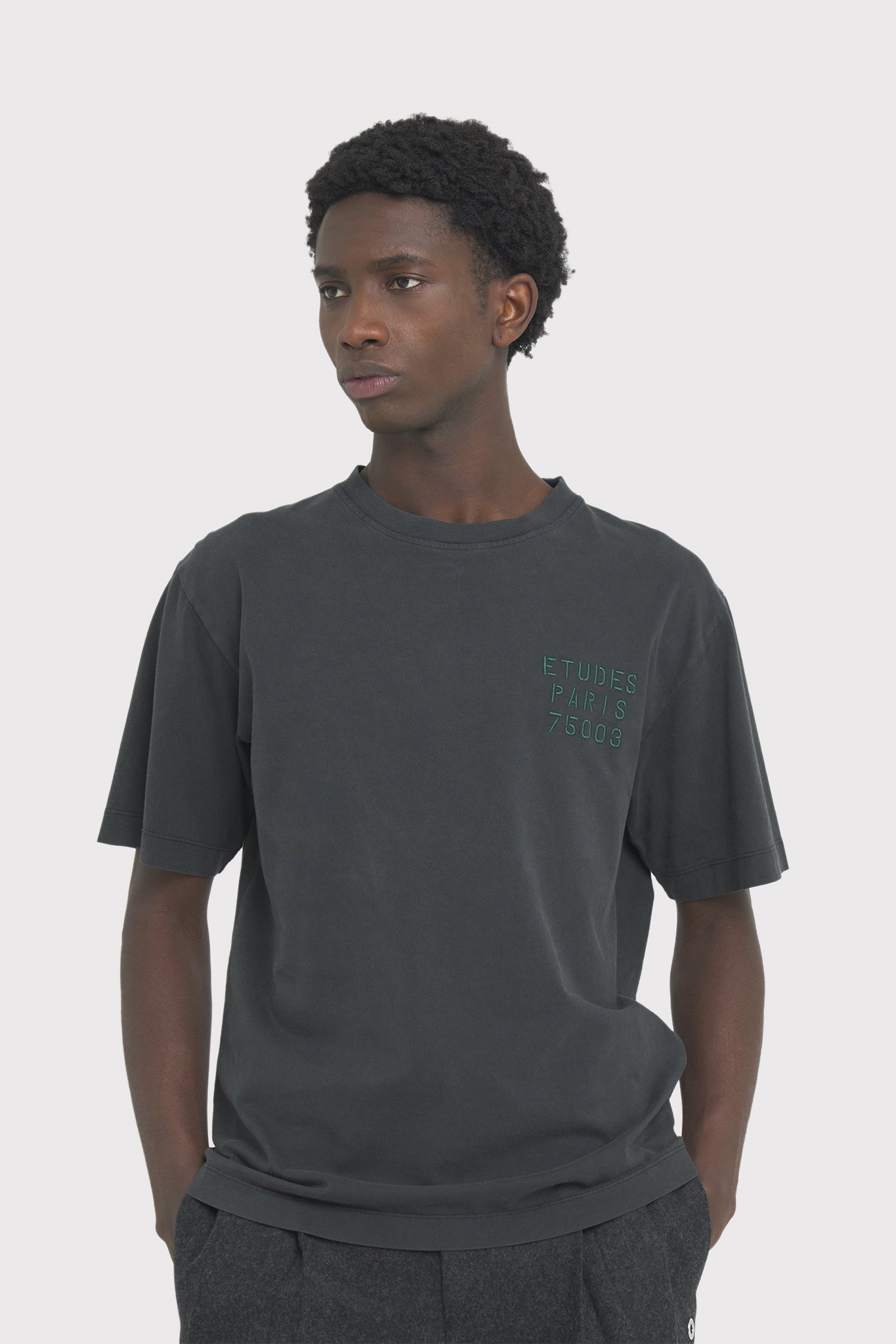 ÉTUDES WONDER SMALL STENCIL BLACK T-SHIRTS 3