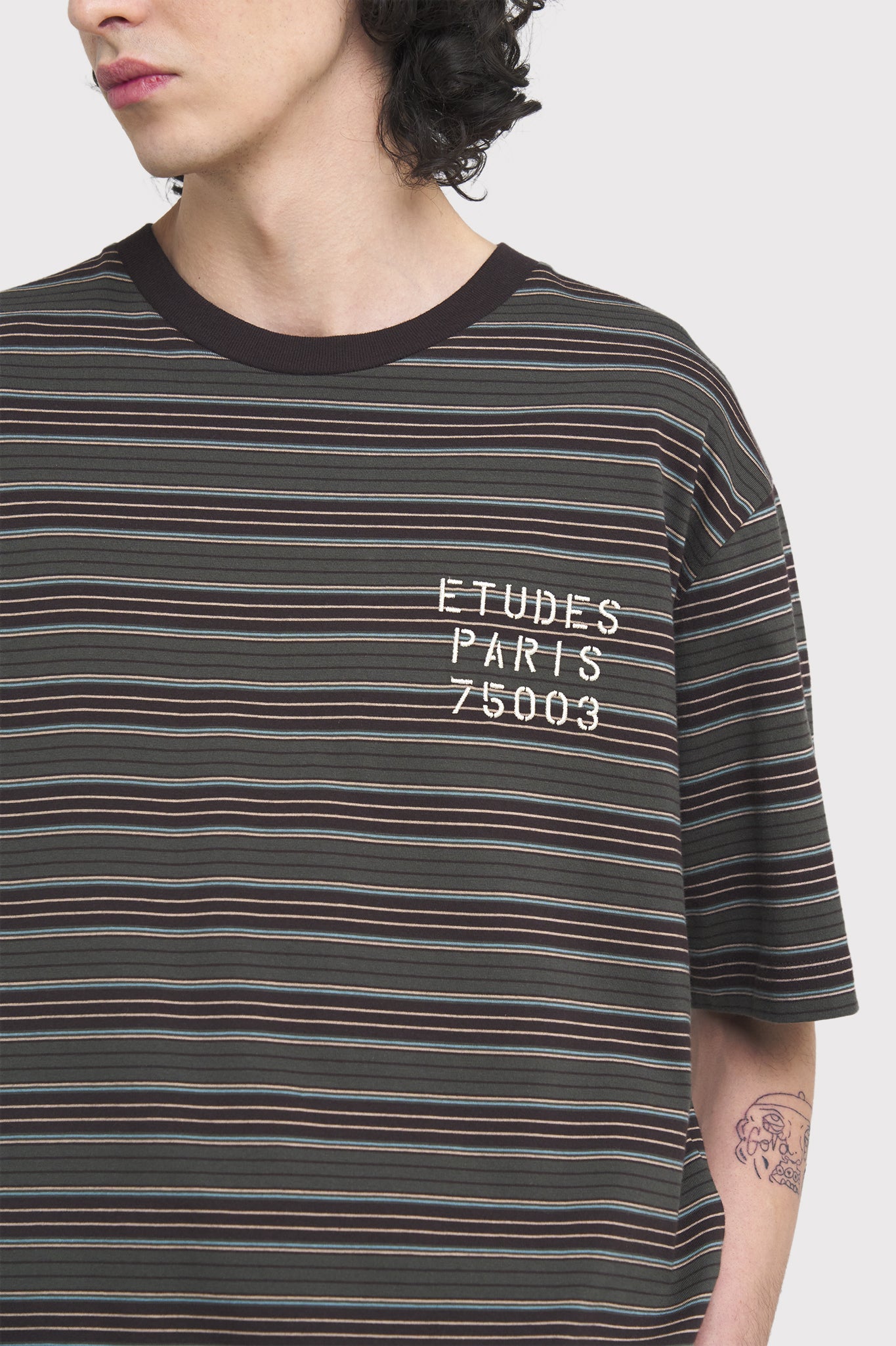 ÉTUDES WONDER SMALL STENCIL STRIPED T-SHIRTS 4